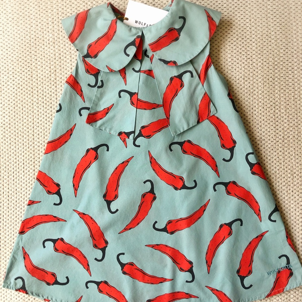 Wolf & Rita Chilli Print Dress HTF Size 2T